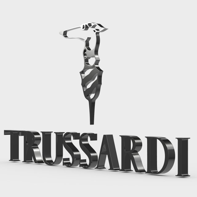 trussardi logo 3D Model .c4d .max .obj .3ds .fbx .stl .blend 