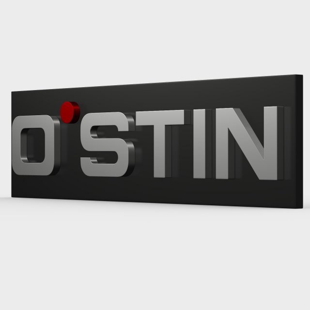 ostin logo 3D 模型 .c4d .max .obj .3ds .fbx .stl .blend 
