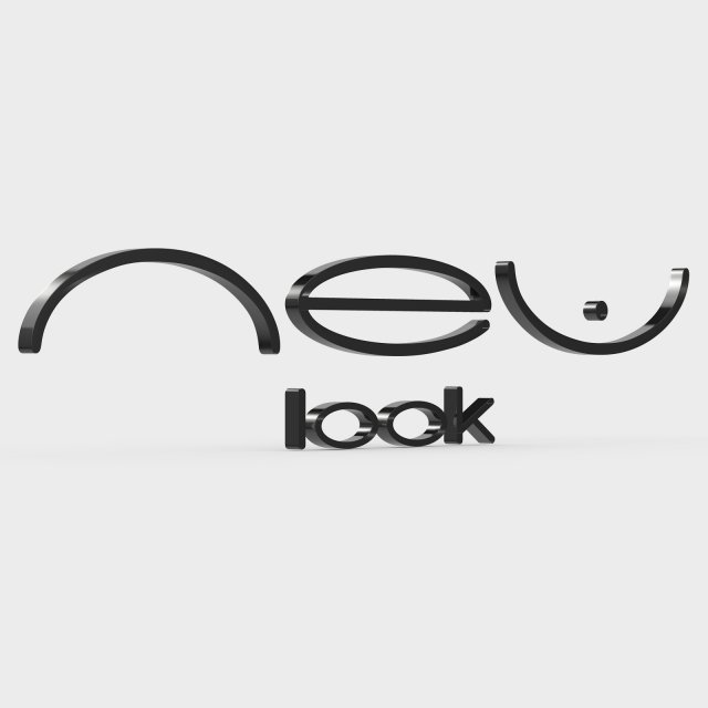 new look logo 3D Модель .c4d .max .obj .3ds .fbx .stl .blend 