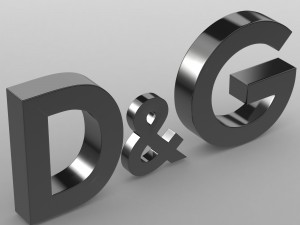 dolce gabbana logo 2 3D Model