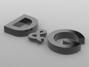 dolce gabbana logo 2 3D Model
