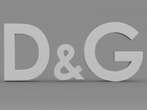 dolce gabbana logo 2 3D Model