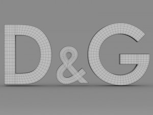 dolce gabbana logo 2 3D Model