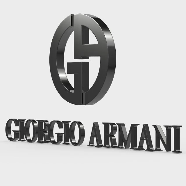 giorgio armani logo 3D Model .c4d .max .obj .3ds .fbx .stl .blend 