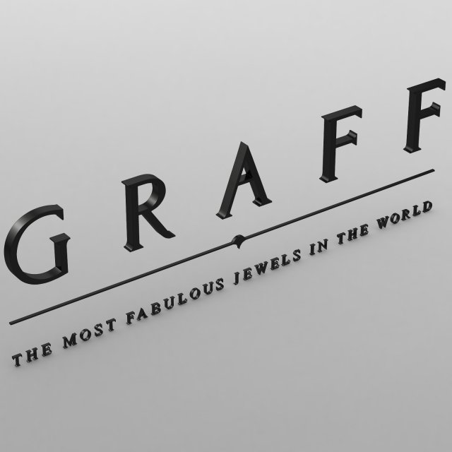graff logo 3Dモデル .c4d .max .obj .3ds .fbx .stl .blend 