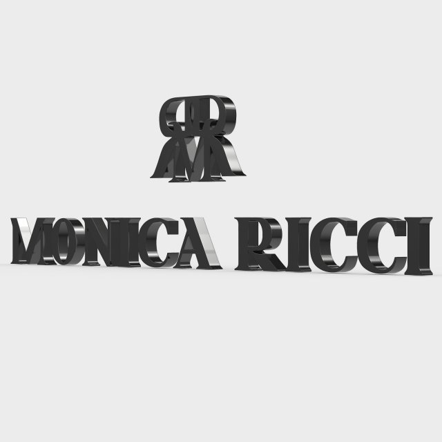 monica ricci logo 3D Модель .c4d .max .obj .3ds .fbx .stl .blend 