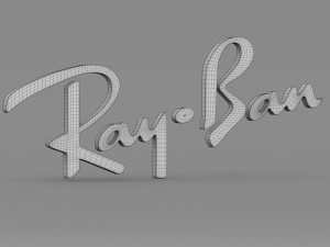 ray ban logo 3D Model