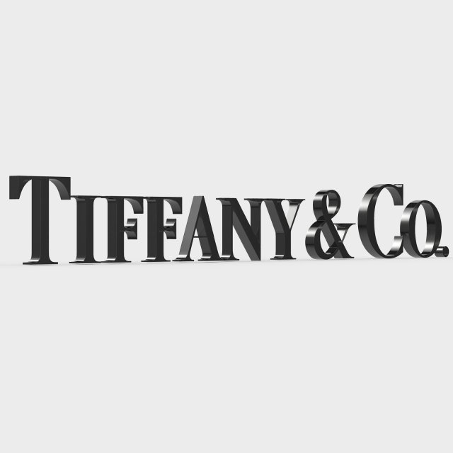 tiffany logo 3D 모델 .c4d .max .obj .3ds .fbx .stl .blend 