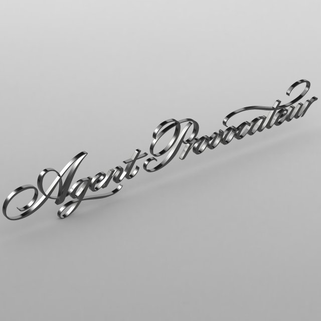 agent provocateur logo 3D Модель .c4d .max .obj .3ds .fbx .stl .blend 