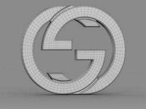 gucci new logo 3D Model