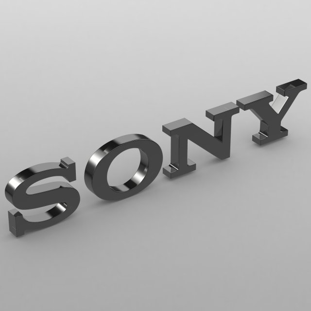 sony logo 2 3D 模型 .c4d .max .obj .3ds .fbx .stl .blend 
