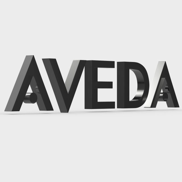 aveda logo 3D-Modell .c4d .max .obj .3ds .fbx .stl .blend 