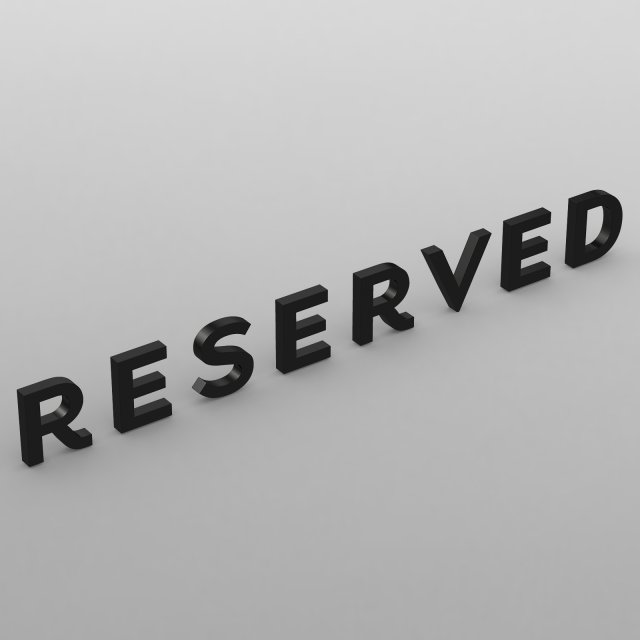 reserved logo 3D-Modell .c4d .max .obj .3ds .fbx .stl .blend 