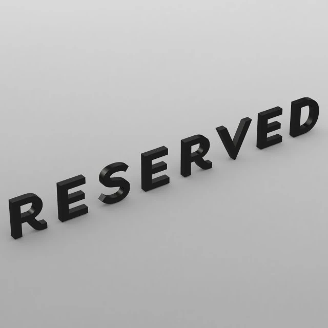 reserved logo 3D Model .c4d .max .obj .3ds .fbx .stl .blend 