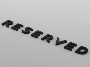 reserved logo 3D-Modell