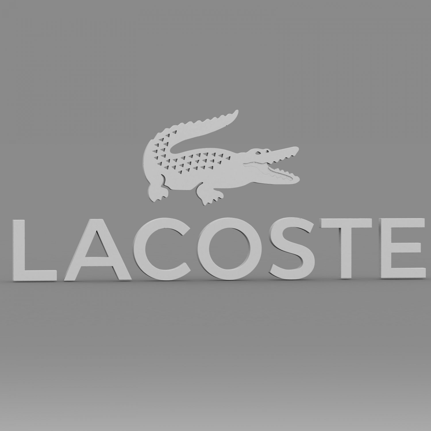 3д модели логотипов. Lacoste старый логотип.