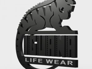 이구아나 로고 3D 모델