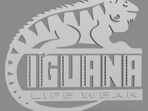 이구아나 로고 3D 모델