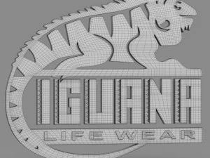 이구아나 로고 3D 모델