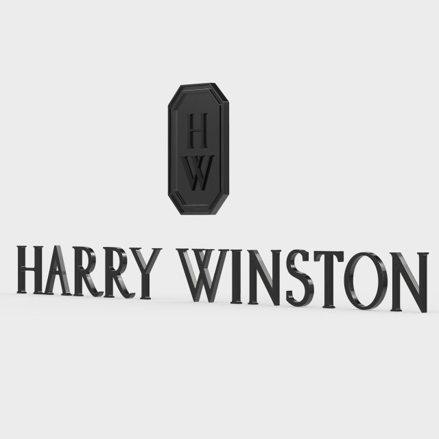 harry winston logo Model 3D .c4d .max .obj .3ds .fbx .stl .blend
