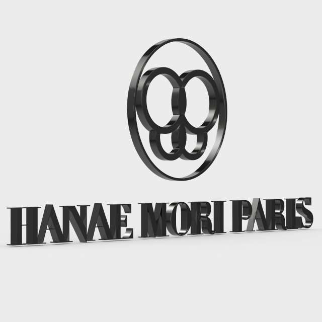 hanae mori logo 3D Модель .c4d .max .obj .3ds .fbx .stl .blend 