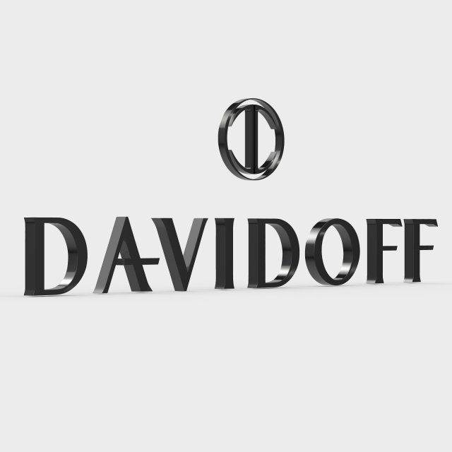 davidoff logo 3D Модель .c4d .max .obj .3ds .fbx .stl .blend 
