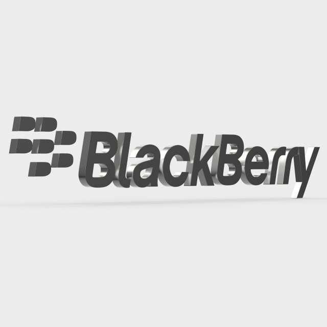 blackberry logo Model 3D .c4d .max .obj .3ds .fbx .stl .blend 