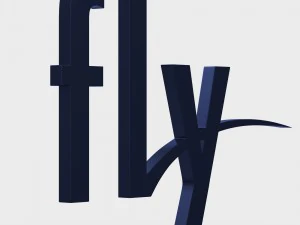 logotipo da mosca Modelo 3D