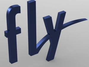 logotipo da mosca Modelo 3D