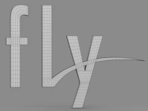 logotipo da mosca Modelo 3D