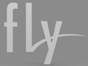 logotipo da mosca Modelo 3D