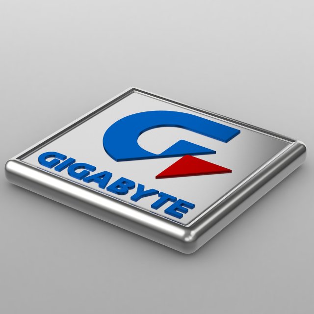 gigabyte logo Modelo 3D .c4d .max .obj .3ds .fbx .stl .blend 