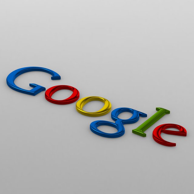 google logo 3D Модель .c4d .max .obj .3ds .fbx .stl .blend 