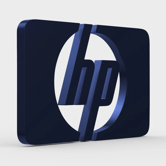 hewlett packard logo 3D Model .c4d .max .obj .3ds .fbx .stl .blend 