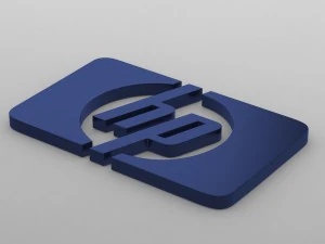 hewlett packard logo 3D Model