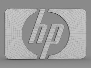 hewlett packard logo Modello 3D