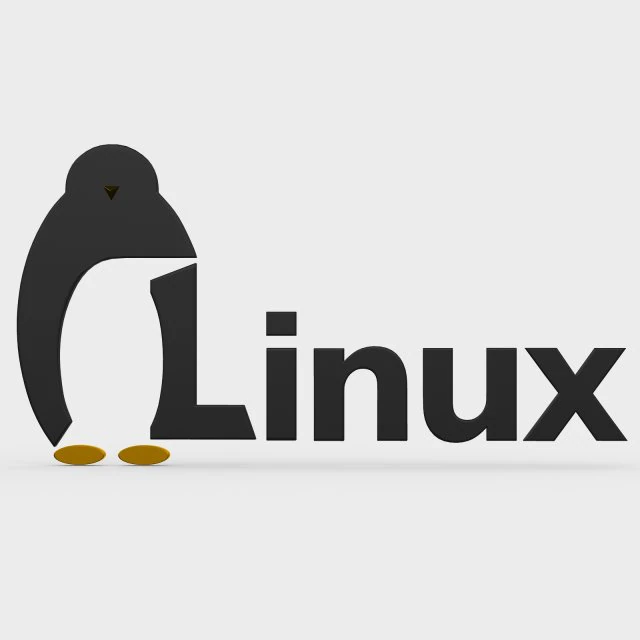 logo di Linux Modello 3D .c4d .max .obj .3ds .fbx .stl .blend 