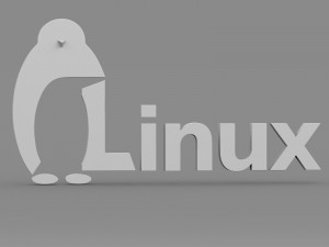 linux logo Modelo 3D