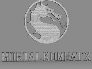mortal kombat x logo 3D Model