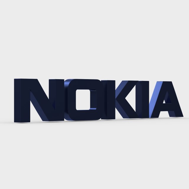 nokia logo 3D 모델 .c4d .max .obj .3ds .fbx .stl .blend 