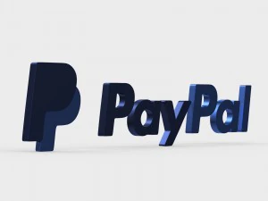 페이팔 로고 3D 모델