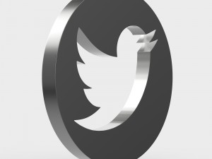 twitter logo 3D Model