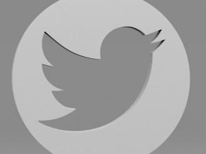 twitter logo 3D Model
