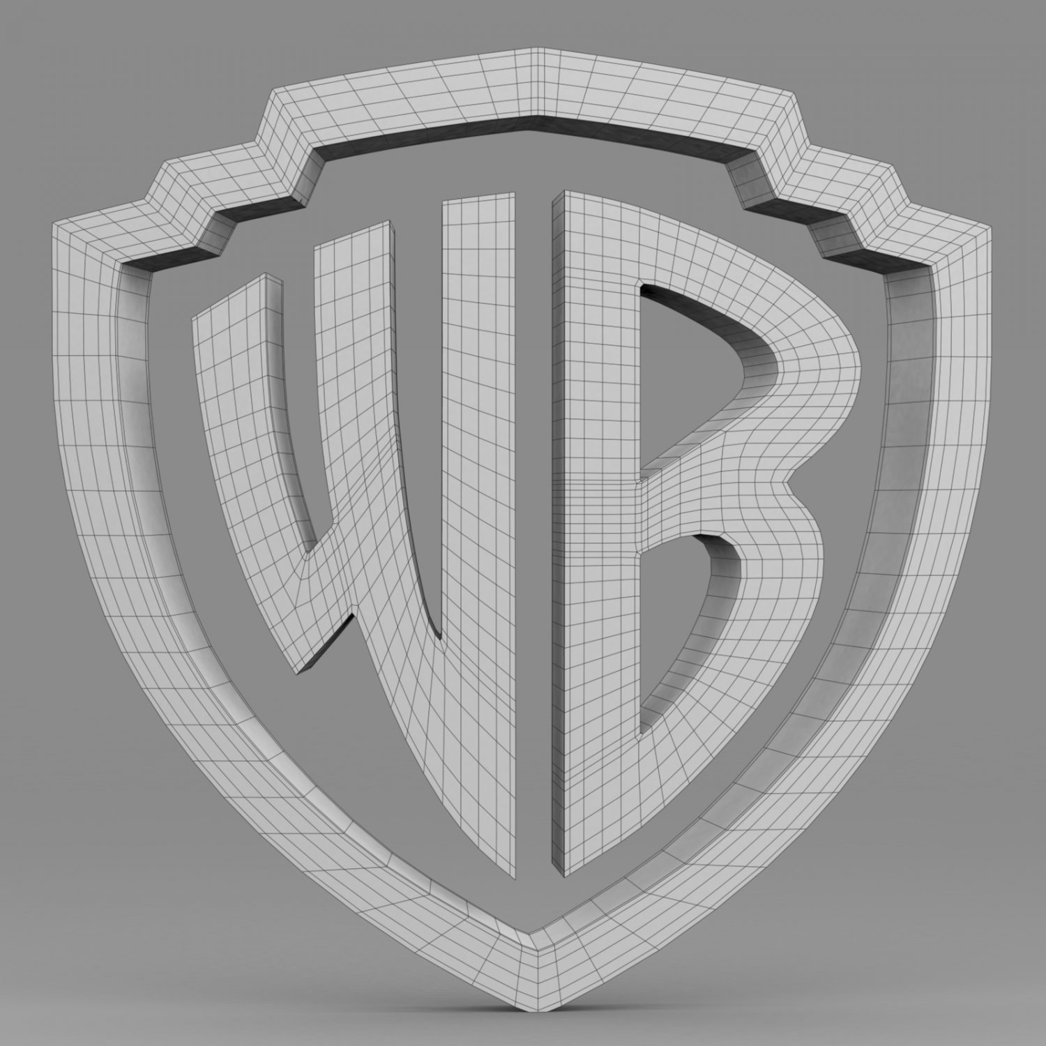 3д модели логотипов. Warner Bros pictures Print.