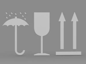 pictogram op pakketten 3D Model