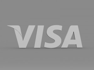 visa logo Modello 3D