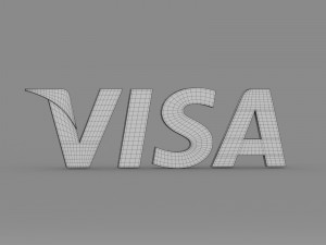 visa logo Modello 3D