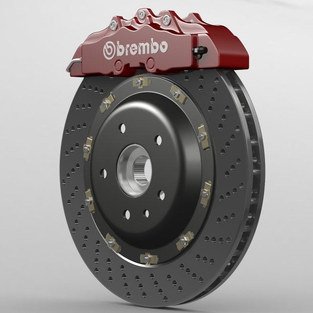 brake disk brembo 3D Model .c4d .max .obj .3ds .fbx .stl .blend 