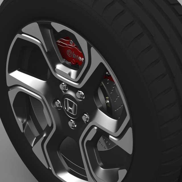 wheel honda cr-v 2017 3D Model .c4d .max .obj .3ds .fbx .stl .blend 