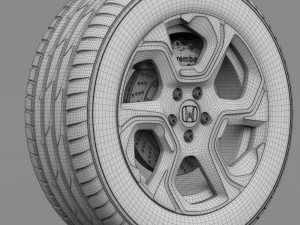 wheel honda cr-v 2017 3D Model